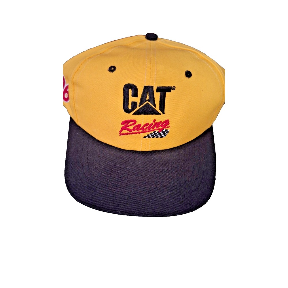 CAT CATERPILLAR‎ Mens Yellow #96 BASEBALL CAP HAT TRUCKER SNAPBACK